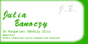julia banoczy business card